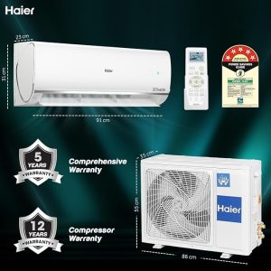 Haier 1.5 Ton 5 Star Triple Hexa Inverter Split AC (Copper, 7 in 1 Convertible)