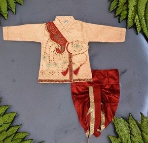 Jaipuri Baby Boys Kids Dhoti And Kurta Set